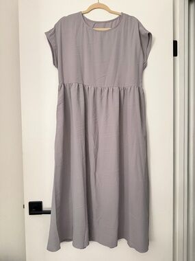 SHEIN Mauve Gray Midi Dress